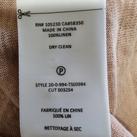 Joie Evalina Linen Tee Pale Blush - Medium - Picture 7 of 7